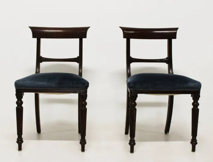 Pamono Set of Vintage Victorian Dark Walnut Chairs