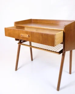 Pamono Side Table in Teak with Drawer and Wicker Shelf, 1960s Discount