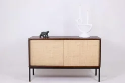 Pamono Sideboard in Wenge and Raffia by Martin Visser, 1970s Sale