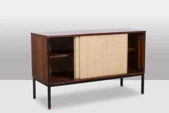 Pamono Sideboard in Wenge and Raffia by Martin Visser, 1970s Sale