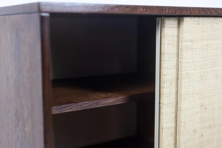 Pamono Sideboard in Wenge and Raffia by Martin Visser, 1970s Sale