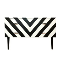 Pamono Sideboard with Op Art Motif, Poland, 1968 Online