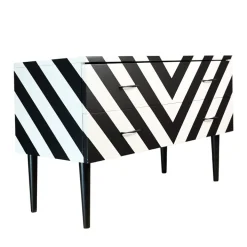 Pamono Sideboard with Op Art Motif, Poland, 1968 Online