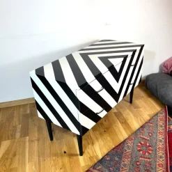 Pamono Sideboard with Op Art Motif, Poland, 1968 Online