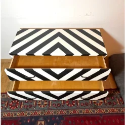 Pamono Sideboard with Op Art Motif, Poland, 1968 Online