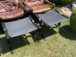 Pamono Siesta Lounge Chairs and Footstools by Ingmar Relling, Set of 4 Hot