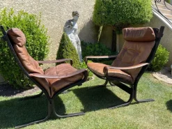 Pamono Siesta Lounge Chairs and Footstools by Ingmar Relling, Set of 4 Hot