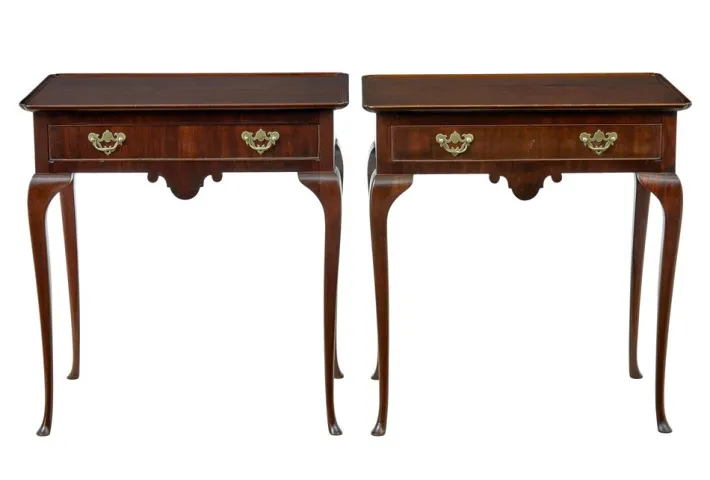 Pamono Silver Side Tables, 1900s, Set of 2 Discount