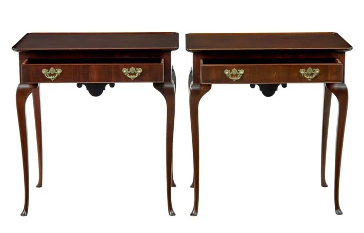 Pamono Silver Side Tables, 1900s, Set of 2 Discount