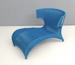 Pamono Sky Blue Low Lounge Chair by Monika Mudler for Ikea, 2001 Clearance