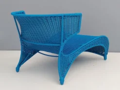 Pamono Sky Blue Low Lounge Chair by Monika Mudler for Ikea, 2001 Clearance