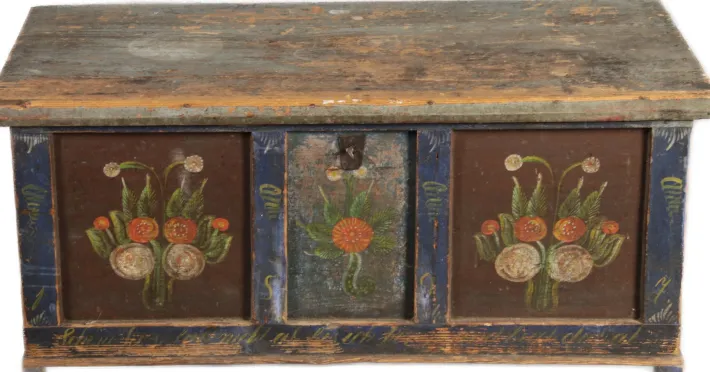 Pamono Small Antique Chamfered Chest in Softwood, 1897 Hot