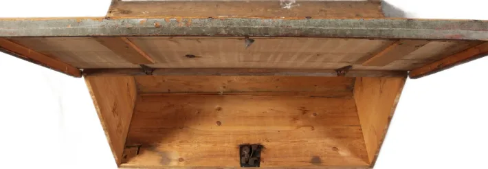 Pamono Small Antique Chamfered Chest in Softwood, 1897 Hot