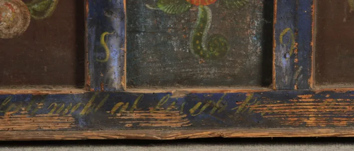 Pamono Small Antique Chamfered Chest in Softwood, 1897 Hot