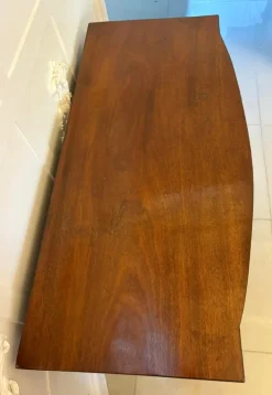 Pamono Small Antique George III Figured Mahogany Bow Front Sideboard, 1800s Online