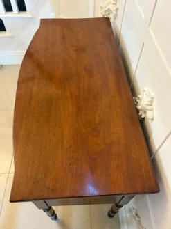 Pamono Small Antique George III Figured Mahogany Bow Front Sideboard, 1800s Online