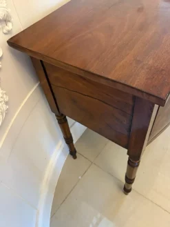 Pamono Small Antique George III Figured Mahogany Bow Front Sideboard, 1800s Online