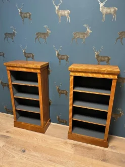 Pamono Small Antique Open Bookcases, 1890s, Set of 2 Sale