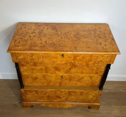 Pamono Small Biedermeier Style Chest of 4 Drawers in Bird's-Eye Maple Discount