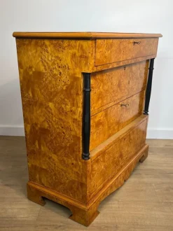 Pamono Small Biedermeier Style Chest of 4 Drawers in Bird's-Eye Maple Discount