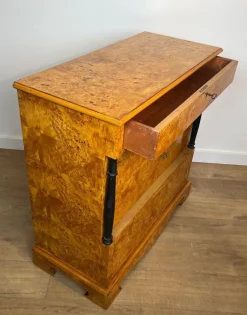 Pamono Small Biedermeier Style Chest of 4 Drawers in Bird's-Eye Maple Discount