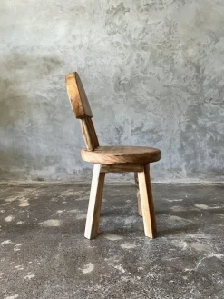 Pamono Small Children's Chair in Natural Blond Teak with Three-Bar Back Hot