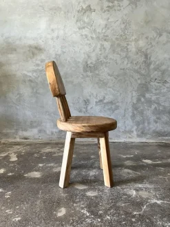 Pamono Small Children's Chair in Natural Blond Teak with Three-Bar Back Hot