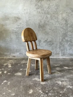 Pamono Small Children's Chair in Natural Blond Teak with Three-Bar Back Hot