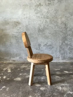 Pamono Small Children's Chair in Natural Blond Teak with Three-Bar Back Hot