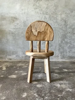 Pamono Small Children's Chair in Natural Blond Teak with Three-Bar Back Hot