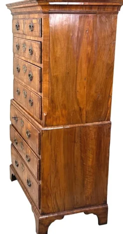 Pamono Small Georgian Walnut Tallboy, 1720 Online