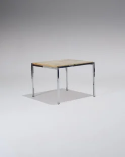 Pamono Small Square Onyx and Metal Coffee Table, 1960s Best