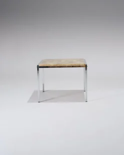 Pamono Small Square Onyx and Metal Coffee Table, 1960s Best