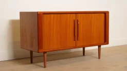Pamono Small Vintage Teak Sideboard with Sliding Doors, 1960s Discount