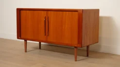 Pamono Small Vintage Teak Sideboard with Sliding Doors, 1960s Discount