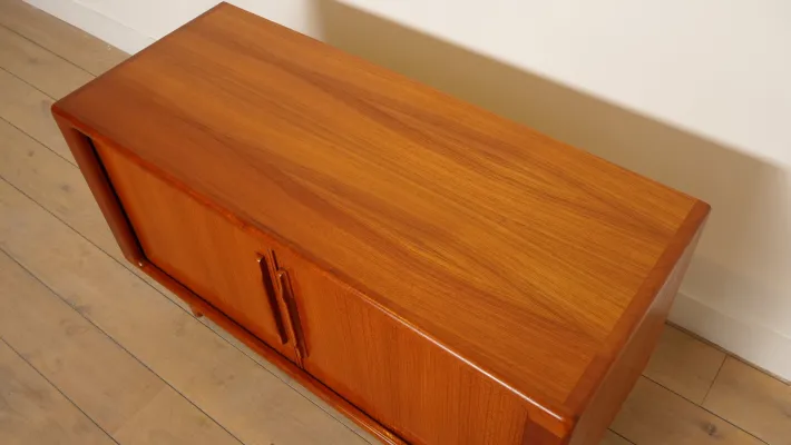 Pamono Small Vintage Teak Sideboard with Sliding Doors, 1960s Discount