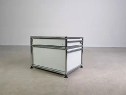 Pamono Small White Fritz Office Cabinet from USM Haller Discount