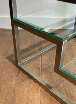 Pamono Sofa End Tables in Chrome, Brass and Glass, 1970s, Set of 2 Clearance