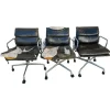 Pamono Soft Pad Office Chairs attributed to Charles and Ray Eames for Ring Mobelfabrik, 1970s, Set of 3