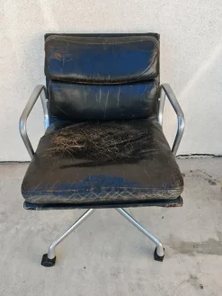 Pamono Soft Pad Office Chairs attributed to Charles and Ray Eames for Ring Mobelfabrik, 1970s, Set of 3