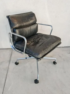 Pamono Soft Pad Office Chairs attributed to Charles and Ray Eames for Ring Mobelfabrik, 1970s, Set of 3