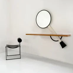 Pamono Solemio Console Wall Table with Mirror by Giotto Stoppino for Acerbis, 1980s Online