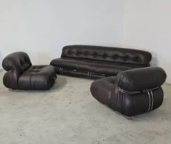 Pamono Soriana Living Room Set by Afra and Tobia Scarpa for Cassina, 1969, Set of 3 Best