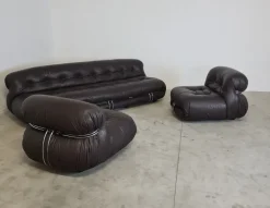 Pamono Soriana Living Room Set by Afra and Tobia Scarpa for Cassina, 1969, Set of 3 Best