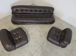 Pamono Soriana Living Room Set by Afra and Tobia Scarpa for Cassina, 1969, Set of 3 Best