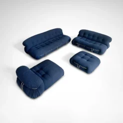 Pamono Soriana 2-Seater Sofa and Ottoman by Tobia and Afra Scarpa for Cassina, 2010s, Set of 2 Outlet