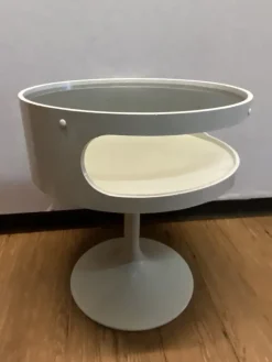 Pamono Space Age Luna Side Table with Glass Plate from Opal Möbel Outlet