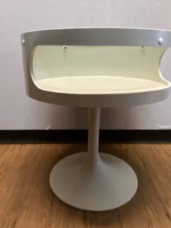 Pamono Space Age Luna Side Table with Glass Plate from Opal Möbel Outlet