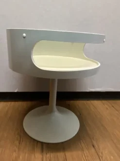 Pamono Space Age Luna Side Table with Glass Plate from Opal Möbel Outlet