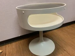 Pamono Space Age Luna Side Table with Glass Plate from Opal Möbel Outlet